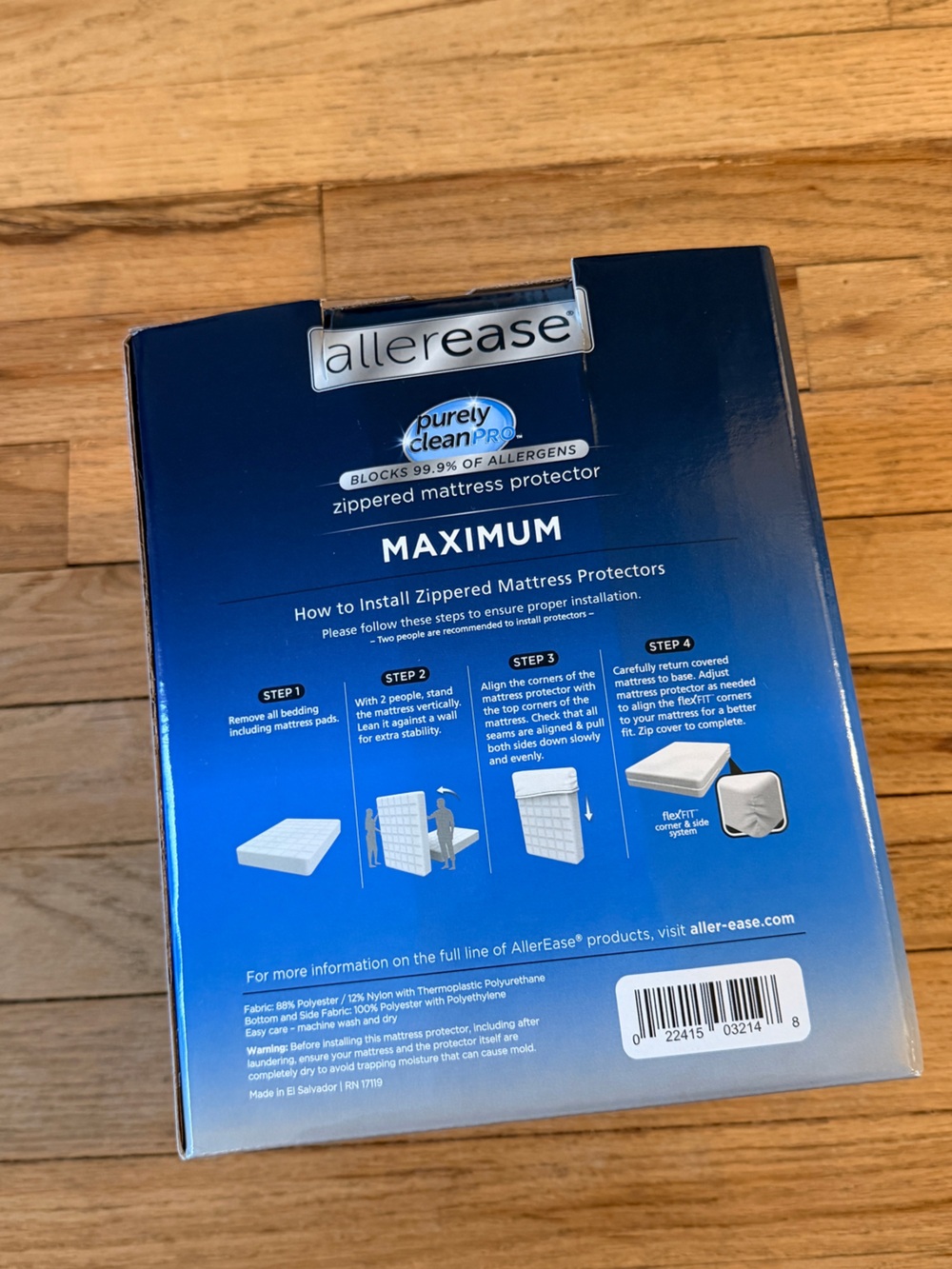 Allerease Maximum Zippered Mattress Protector – Blue - Picture 4 of 4